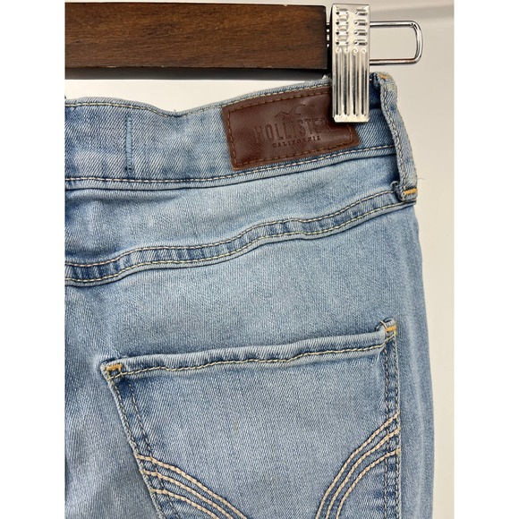 Hollister Distressed Jeans Curvy High Rise Super Skinny Junior's Size 1R - Picture 4 of 5